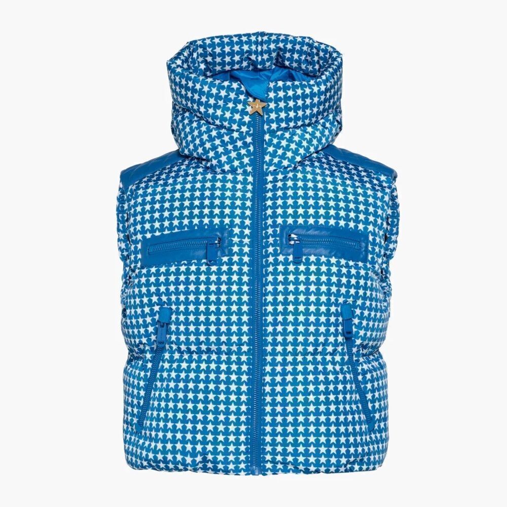 Goldbergh Teamplayer Starski Bodywarmer Ski Vest Stars Blue White NWT US 8